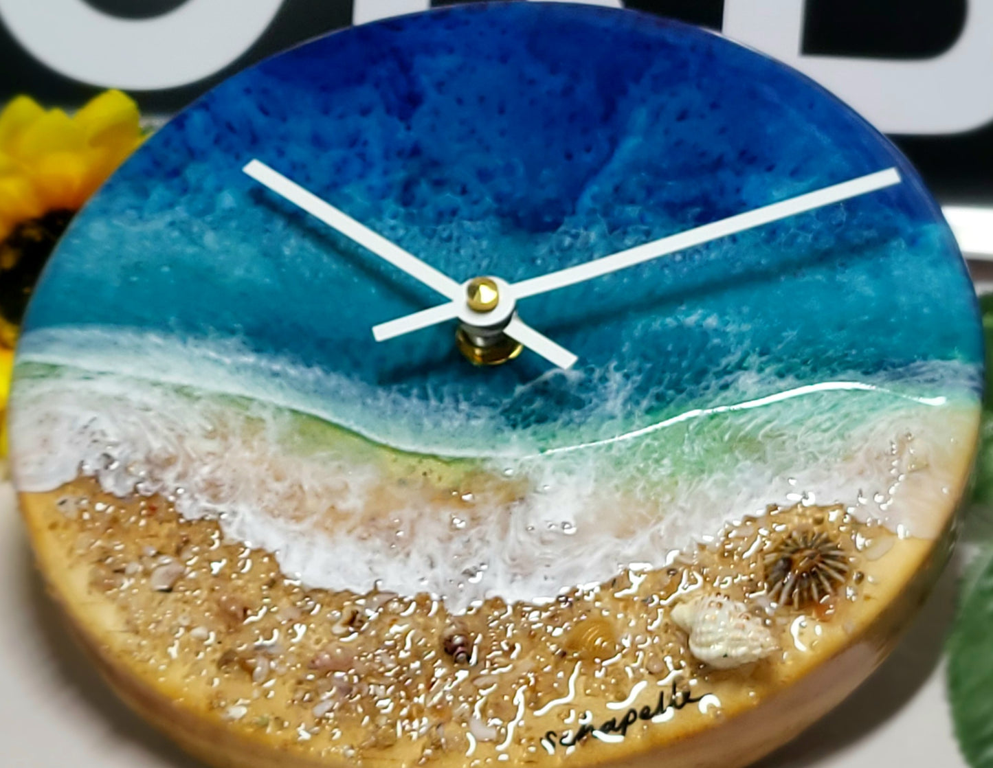 Epoxy Resin Wall Clock Small (ab1717)