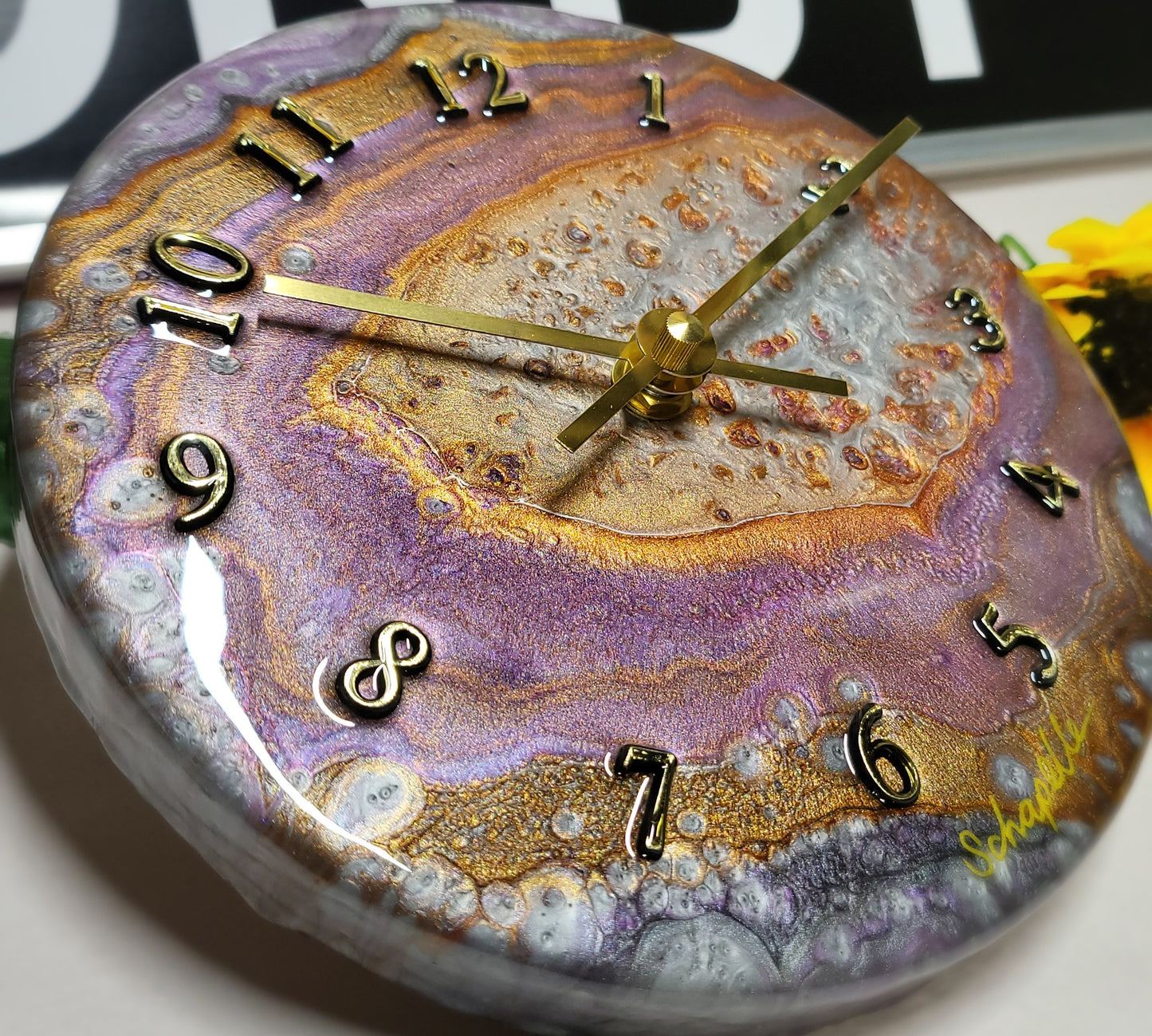 Epoxy Resin Wall Clock Small (ab1759)