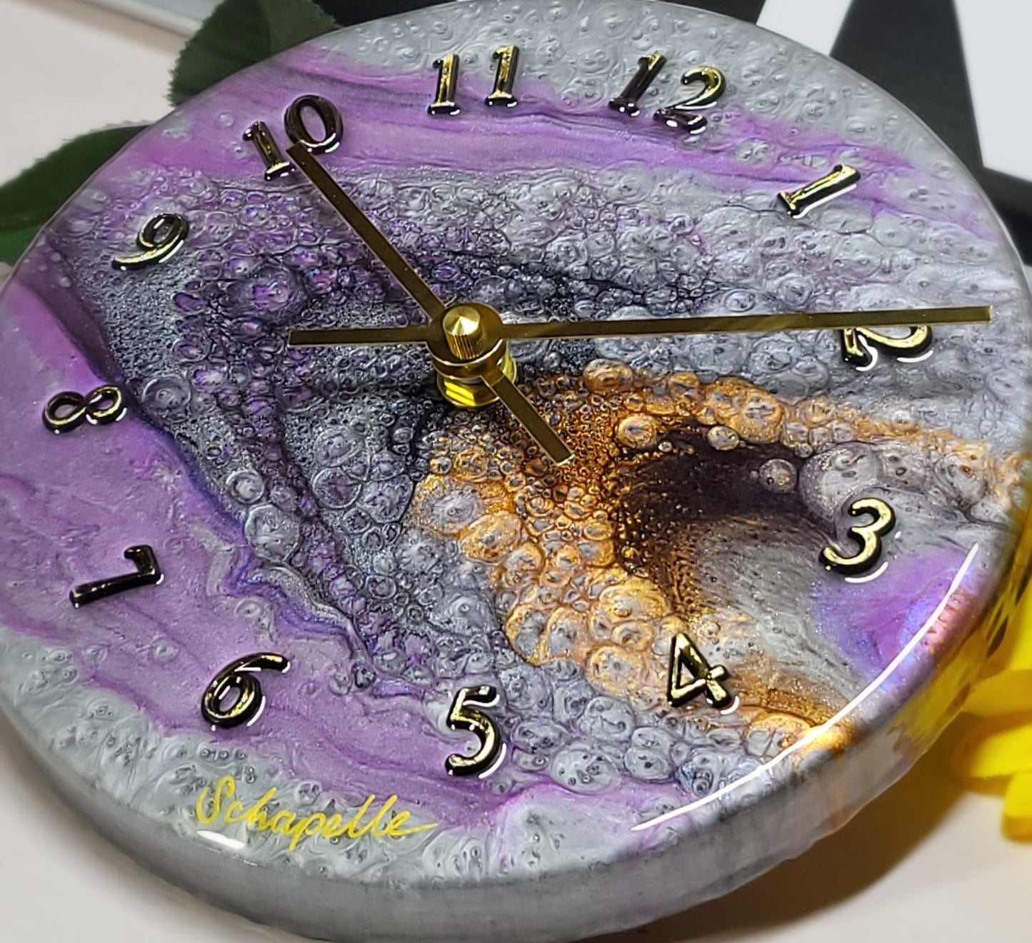 Epoxy Resin Wall Clock Small (ab1757l