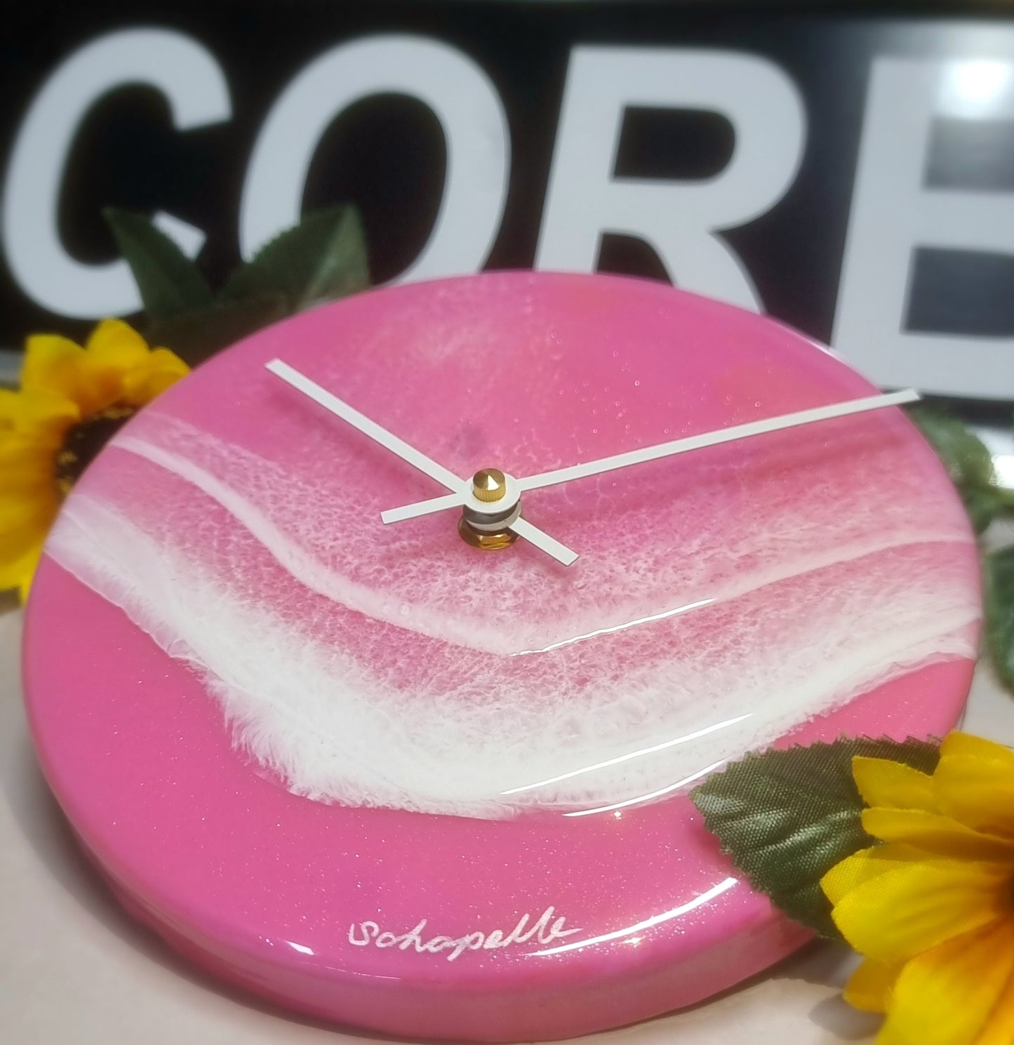 Epoxy Resin Wall Clock Small (ab1691)