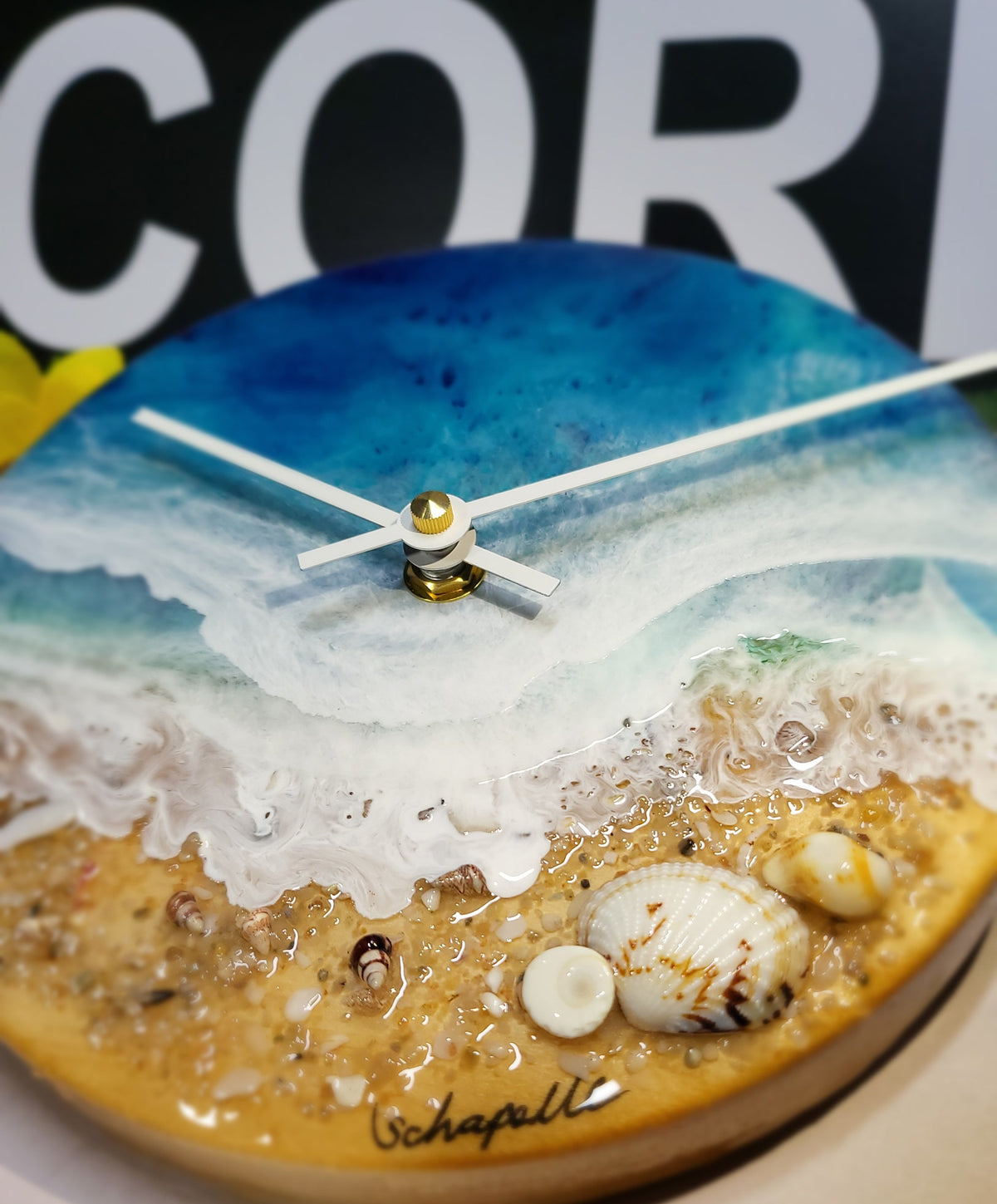 Epoxy Resin Wall Clock Small (ab1786)