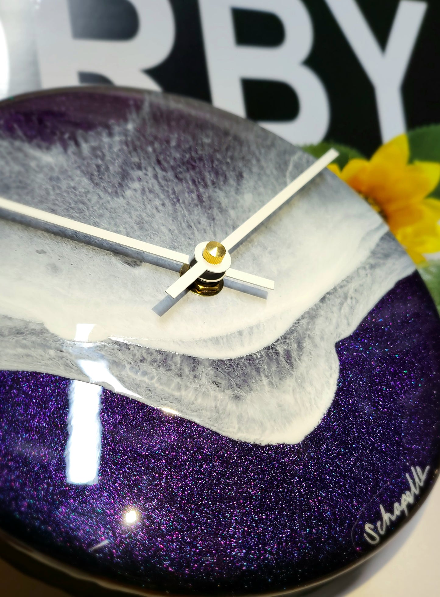 Epoxy Resin Wall Clock Small (ab1705)