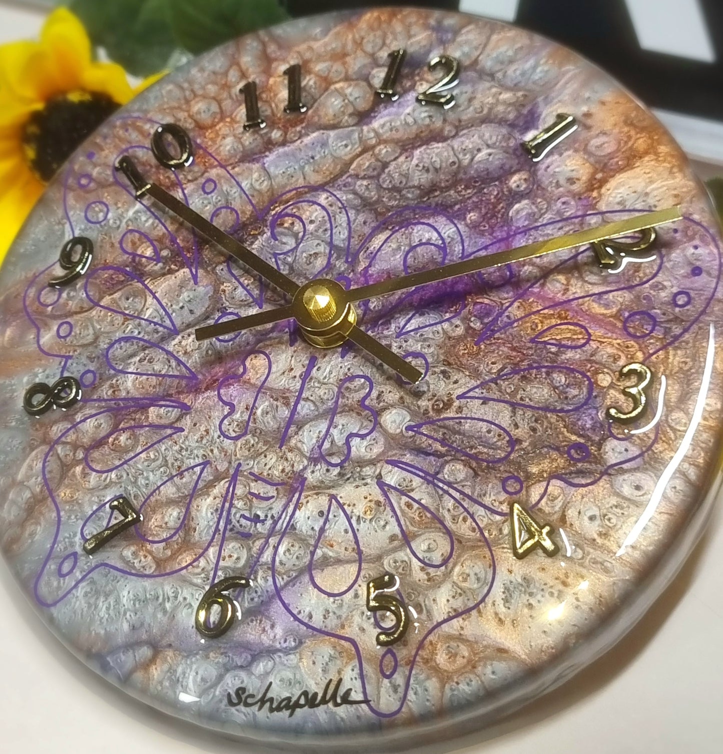 Epoxy Resin Wall Clock Small (ab1699)