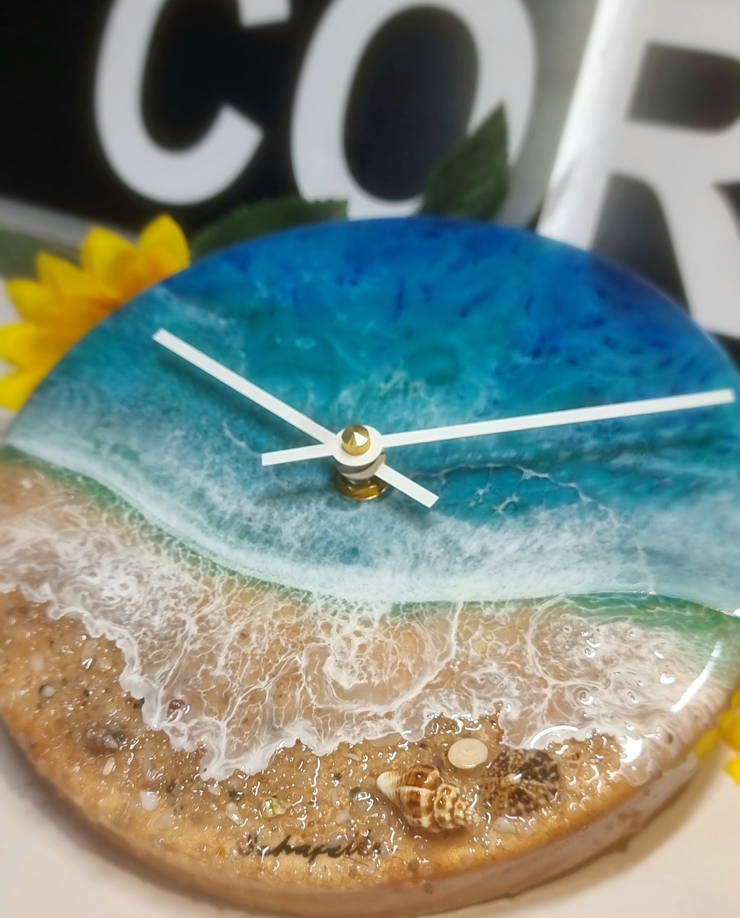Epoxy Resin Wall Clock Small (ab1695)