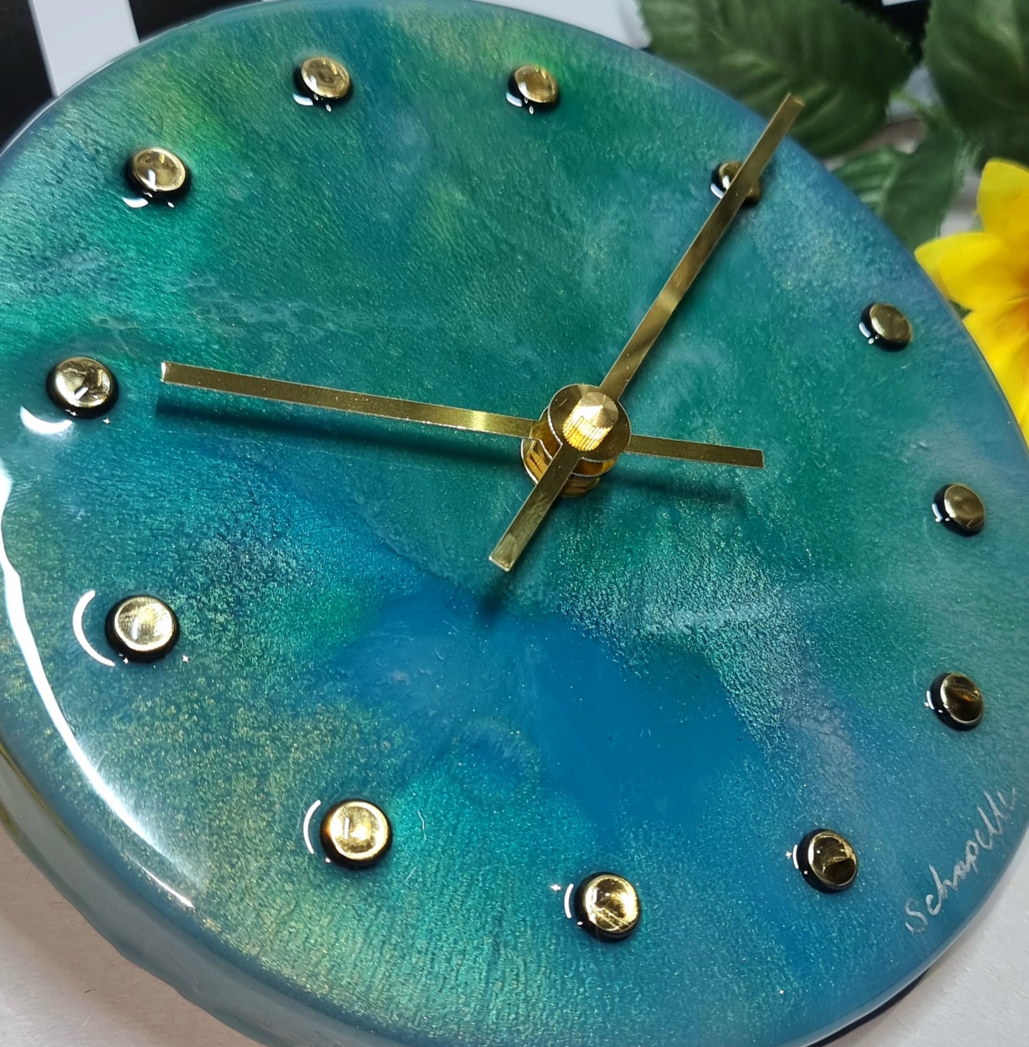 Epoxy Resin Wall Clock Small (ab1514)