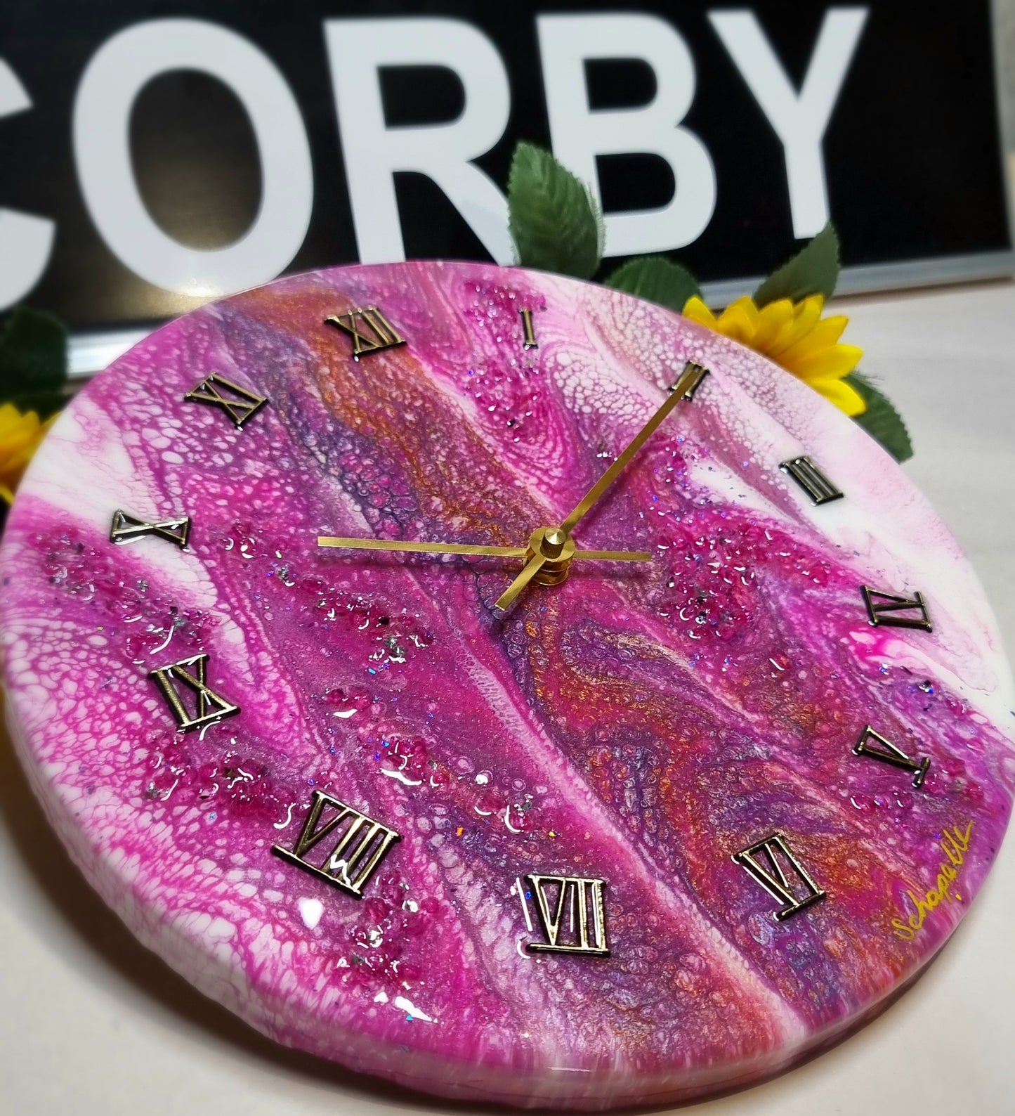 Epoxy Resin Wall Clock Regular (ab1659)
