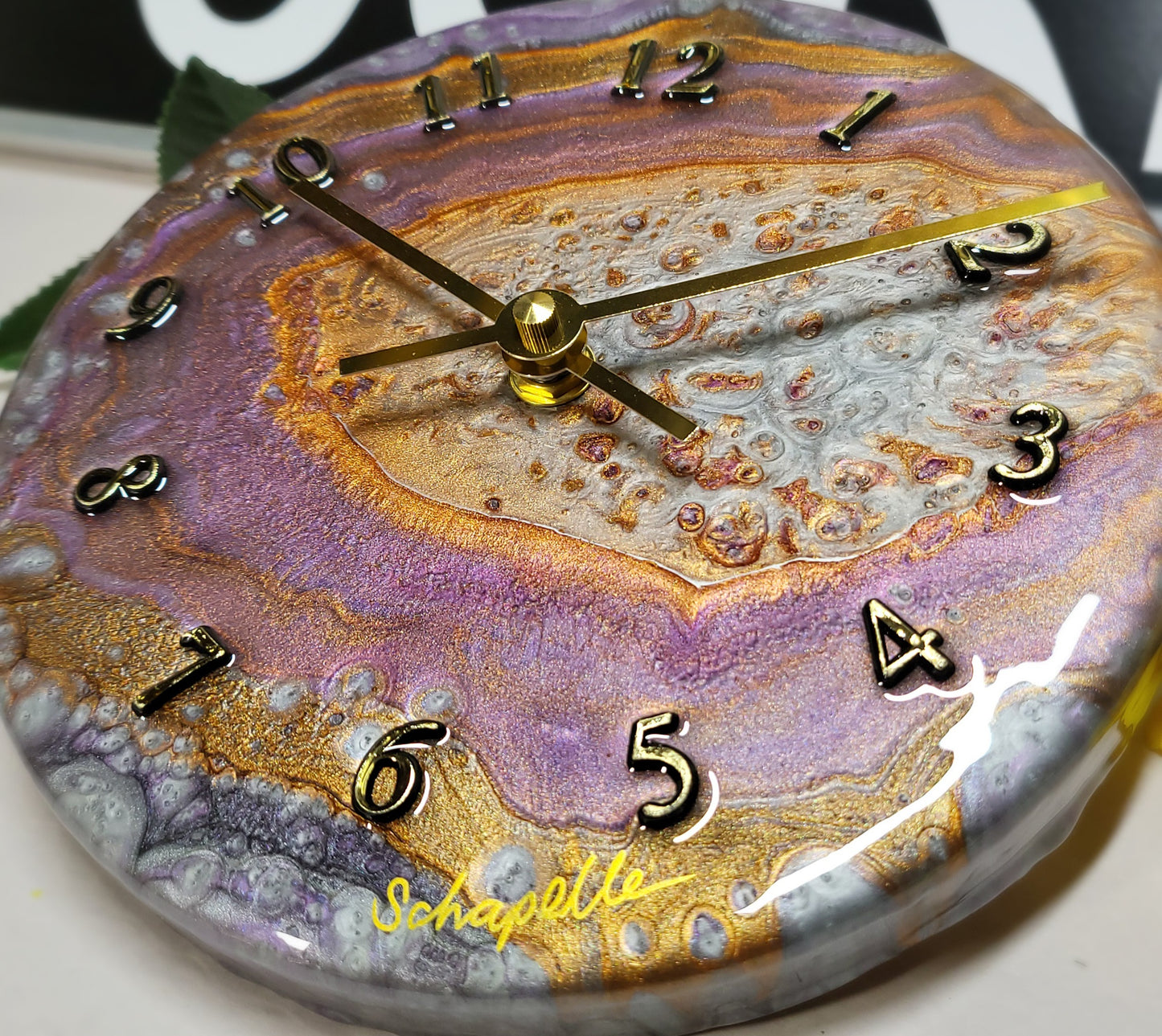 Epoxy Resin Wall Clock Small (ab1759)