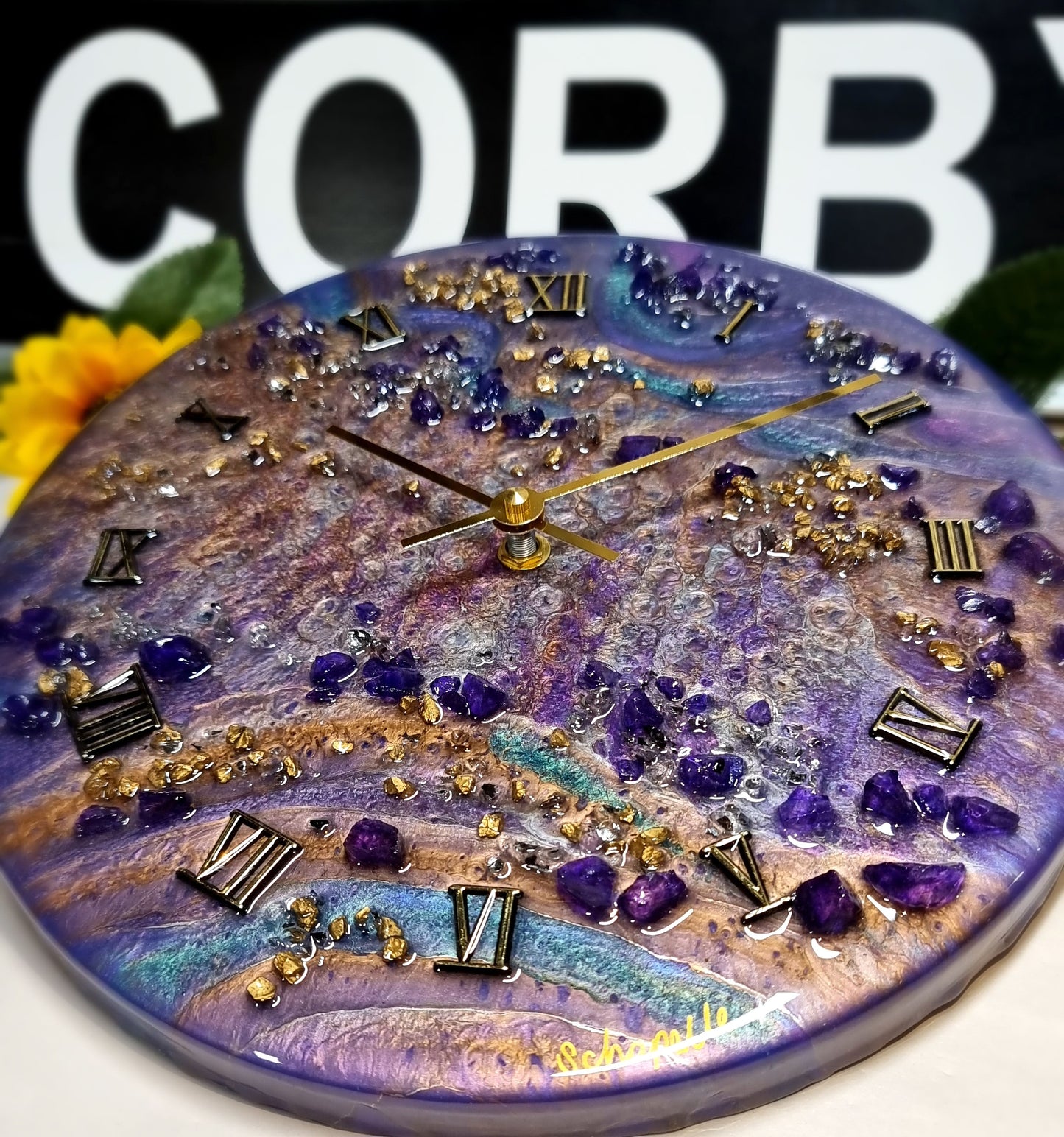 Epoxy Resin Wall Clock Regular (ab1626)