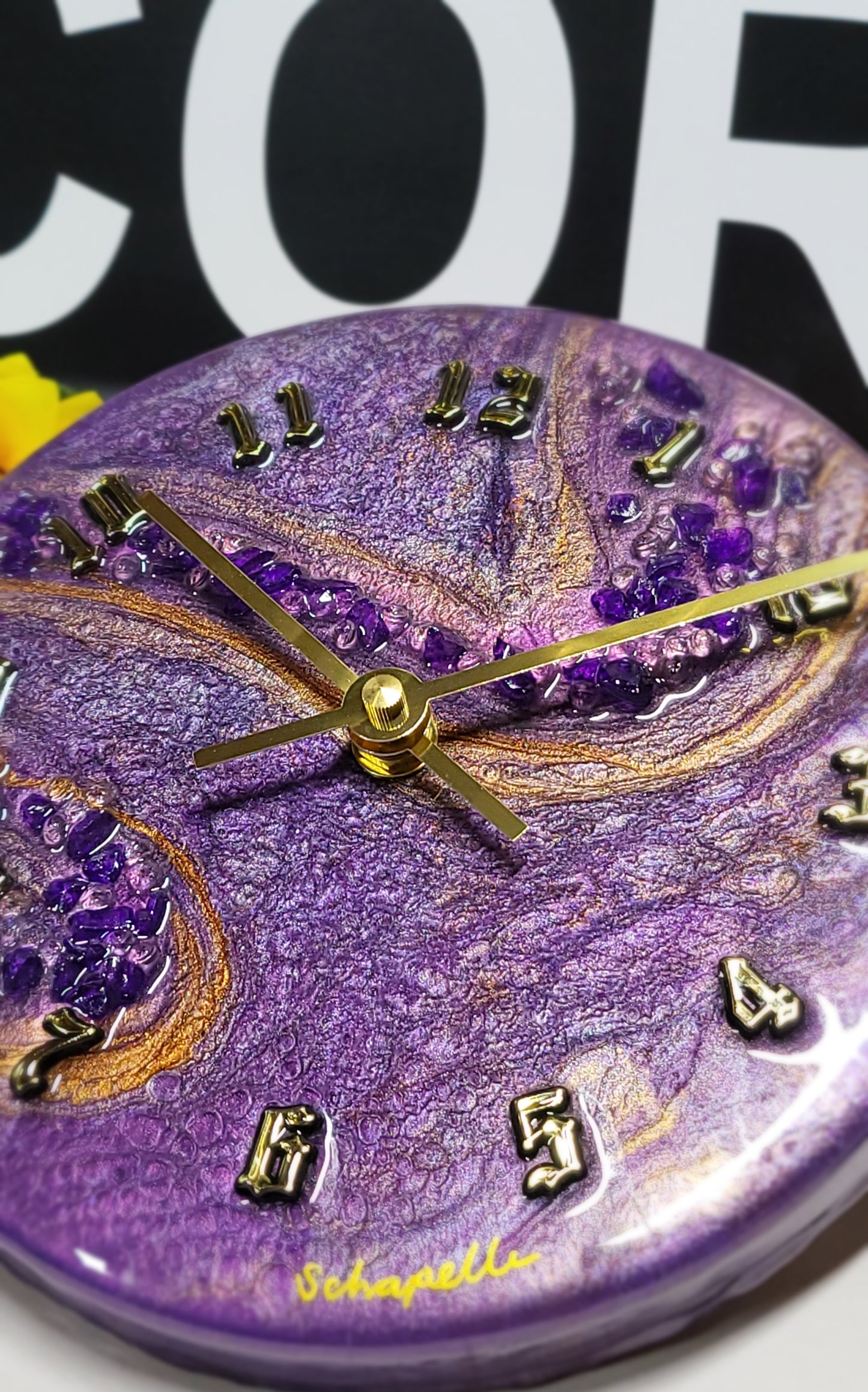Epoxy Resin Wall Clock Small (ab1726)