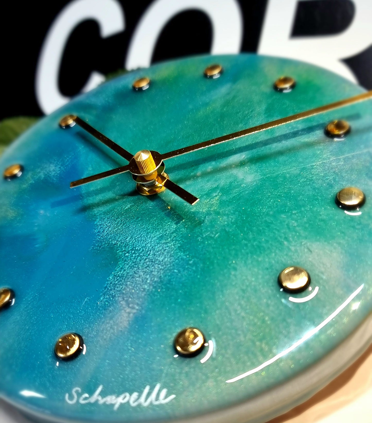 Epoxy Resin Wall Clock Small (ab1514)