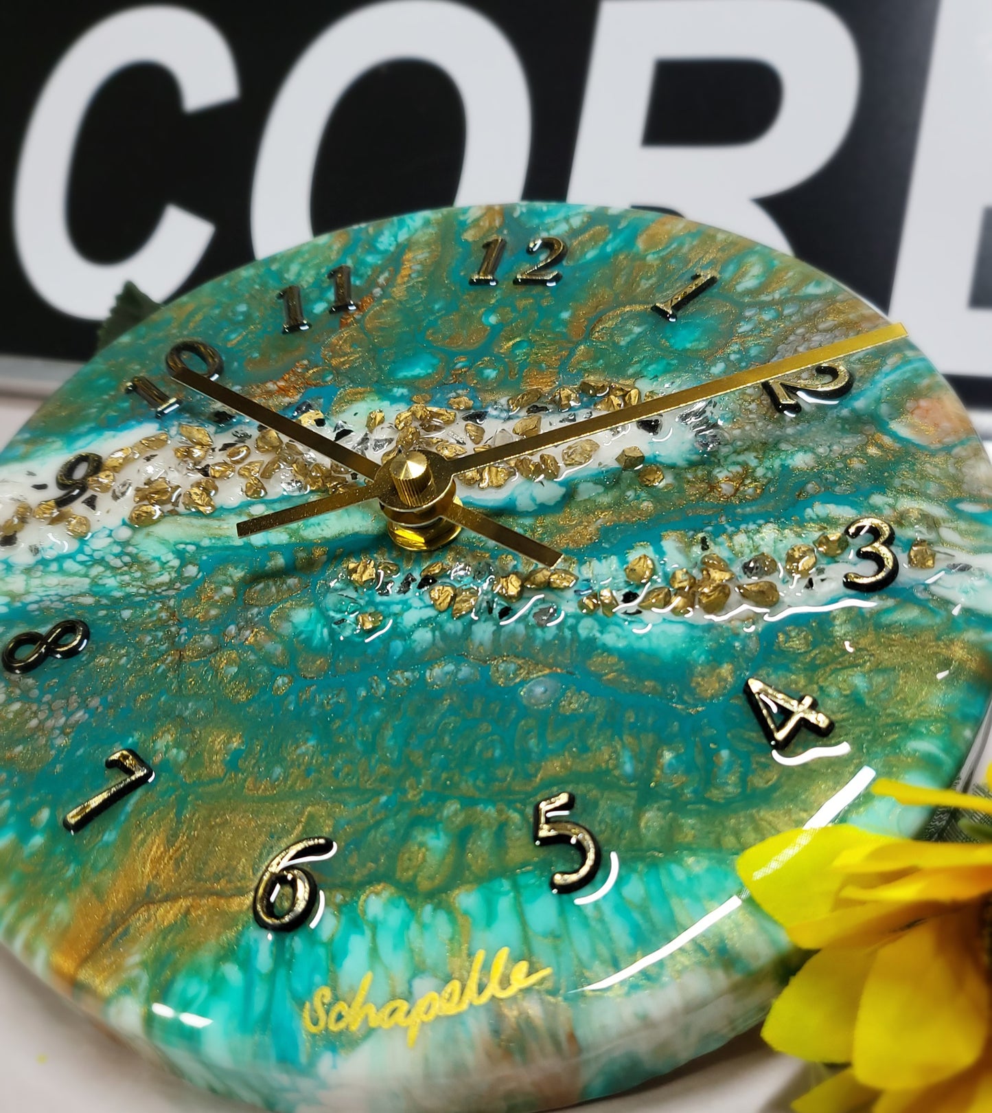 Epoxy Resin Wall Clock Small (ab1747)