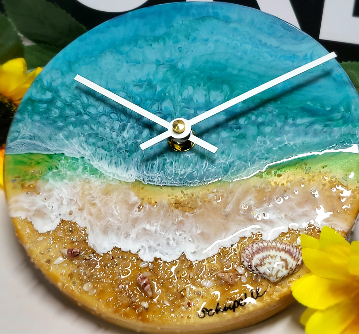 Epoxy Resin Wall Clock Small (ab1708)