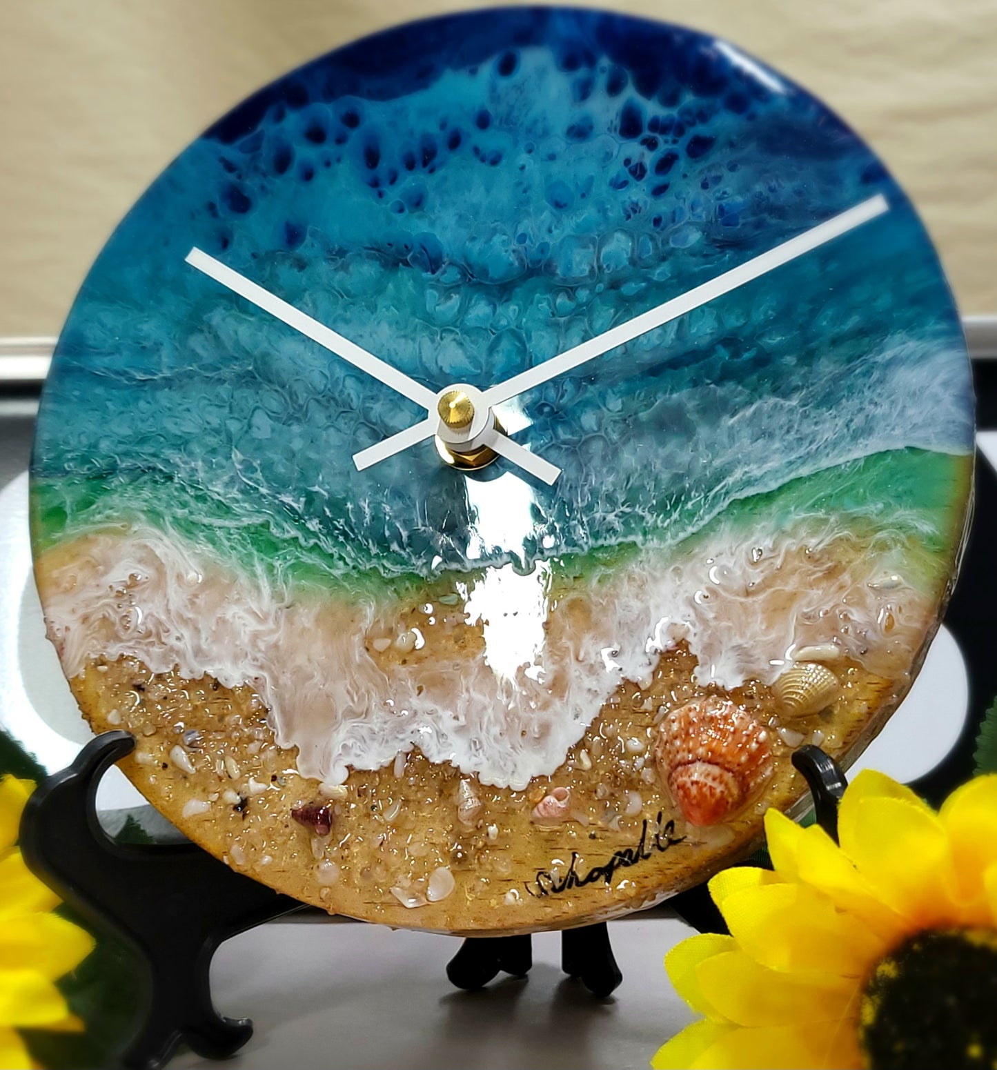 Epoxy Resin Wall Clock Small (ab1709)