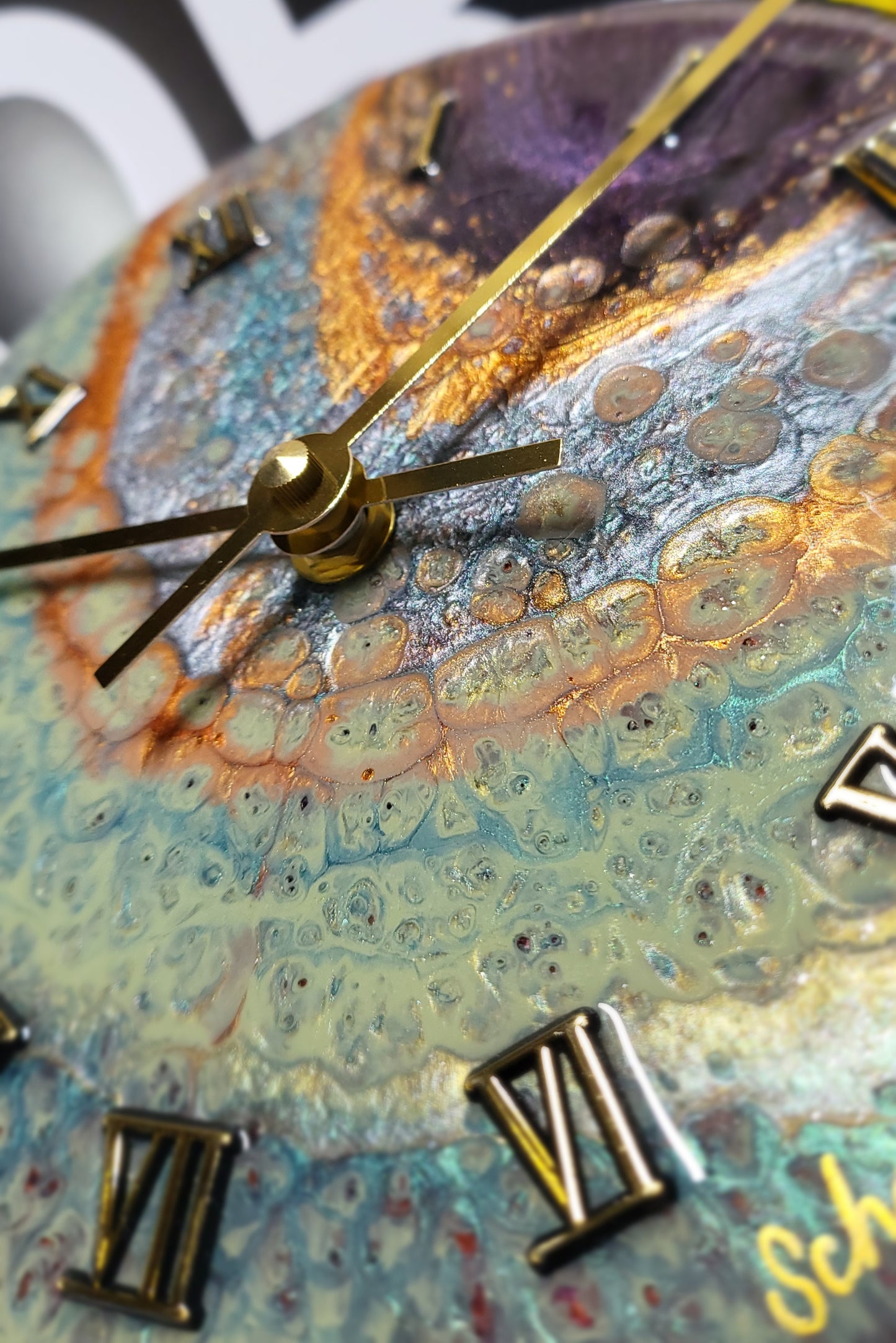 Epoxy Resin Wall Clock Small (ab1744)