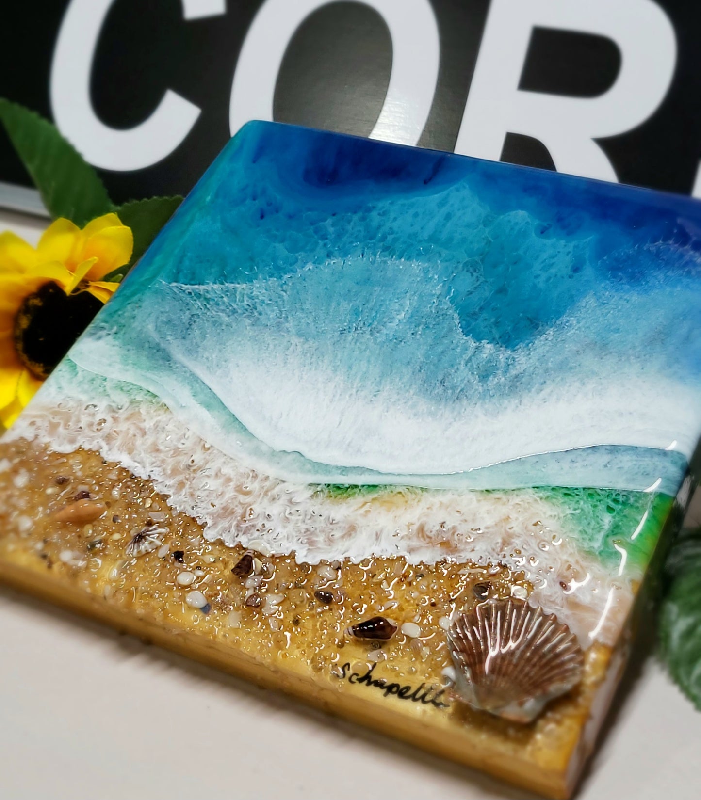 Epoxy Resin Ocean Wall Art (ab1715)