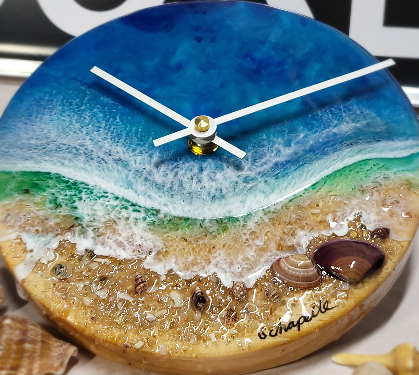 Epoxy Resin Wall Clock Small (ab1771)