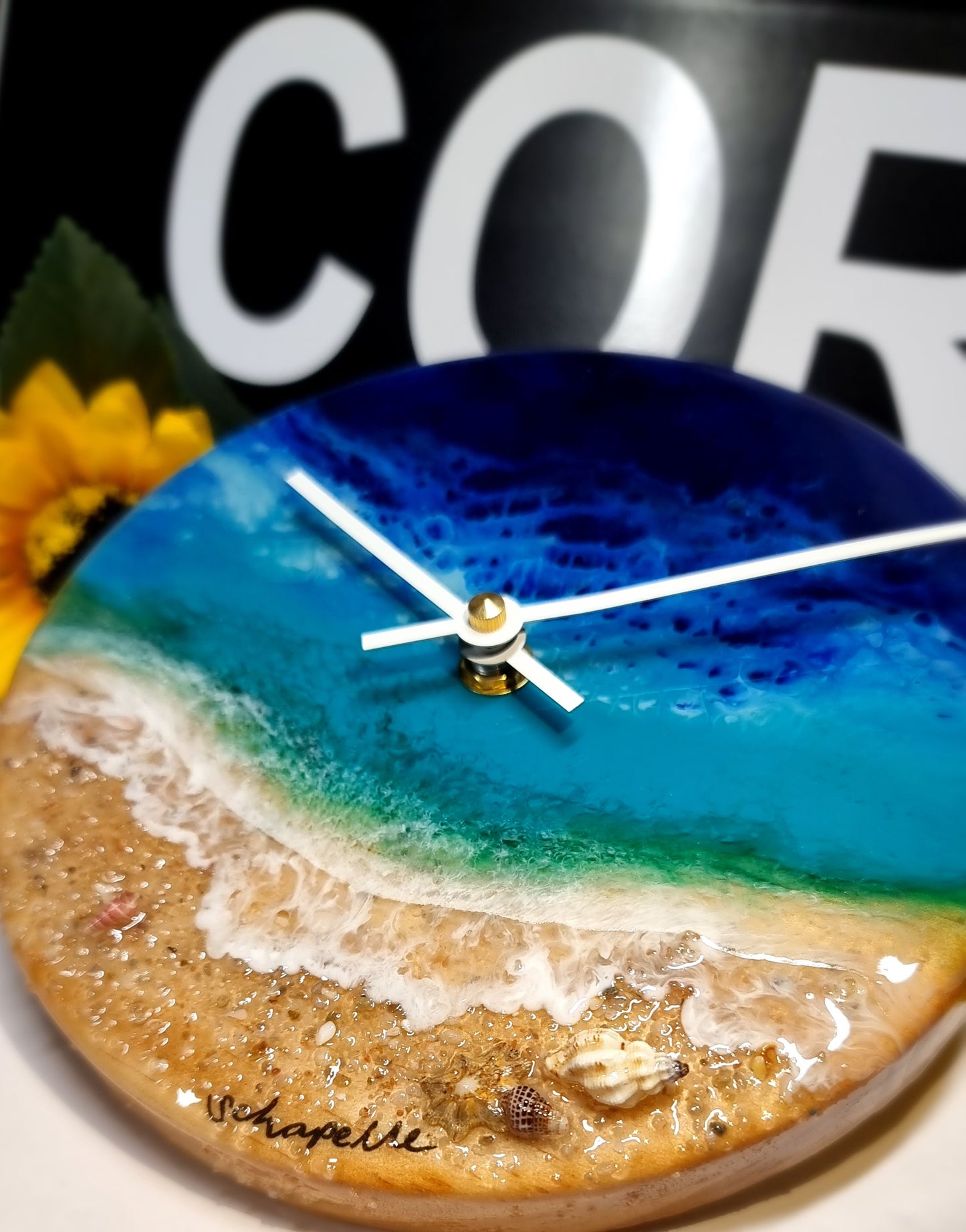 Epoxy Resin Wall Clock Small (ab1648)