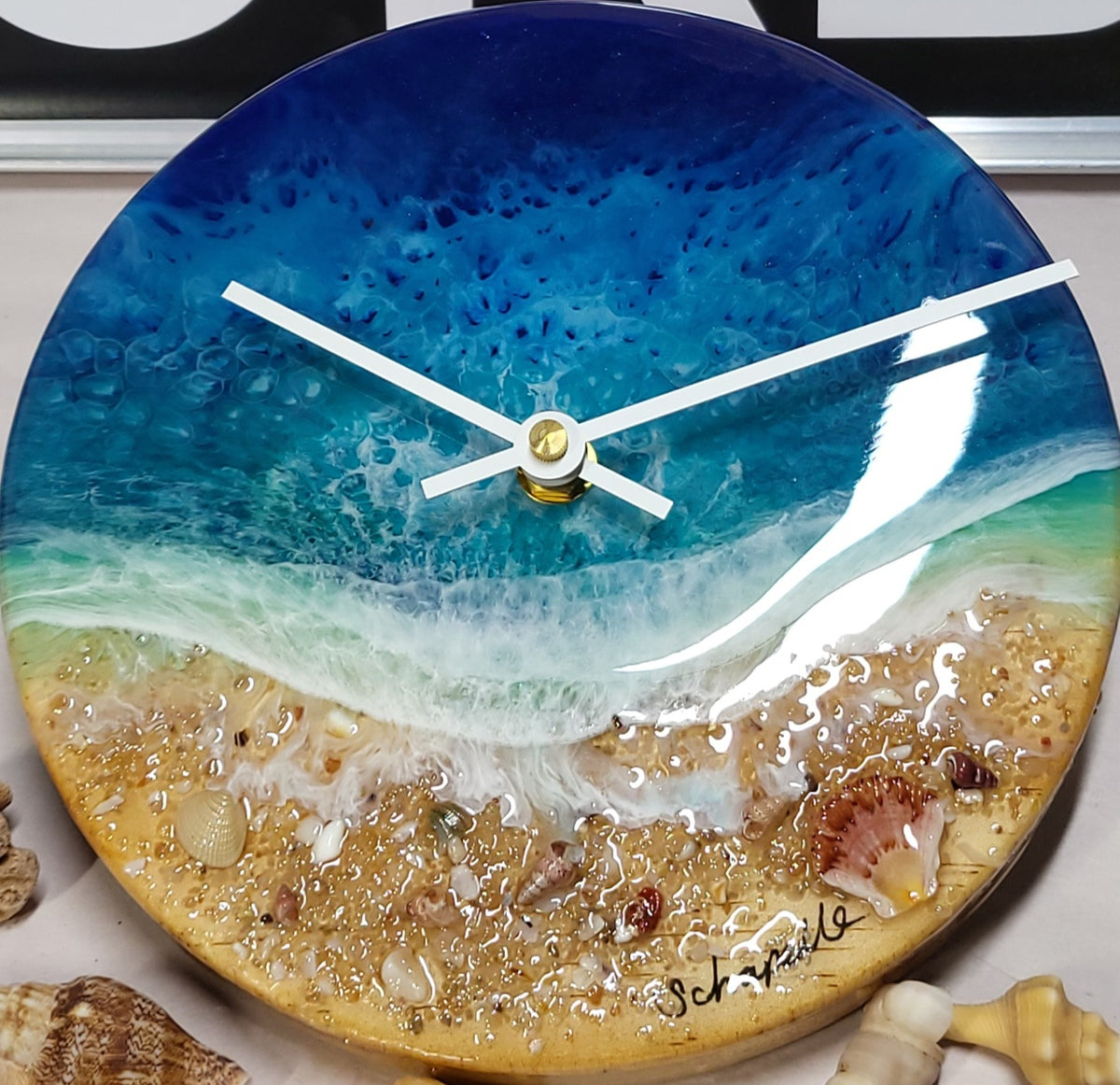 Epoxy Resin Wall Clock Small (ab1766)