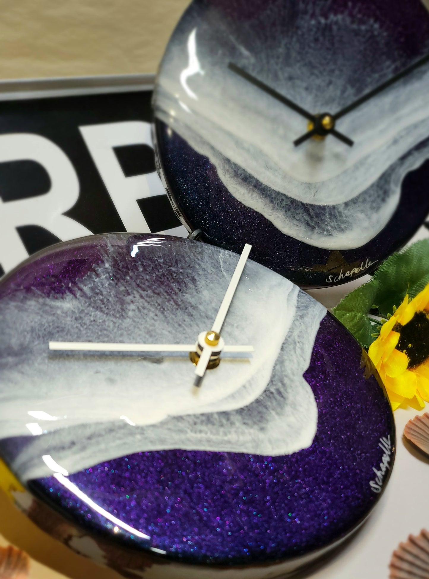 Epoxy Resin Wall Clock Small (ab1705)