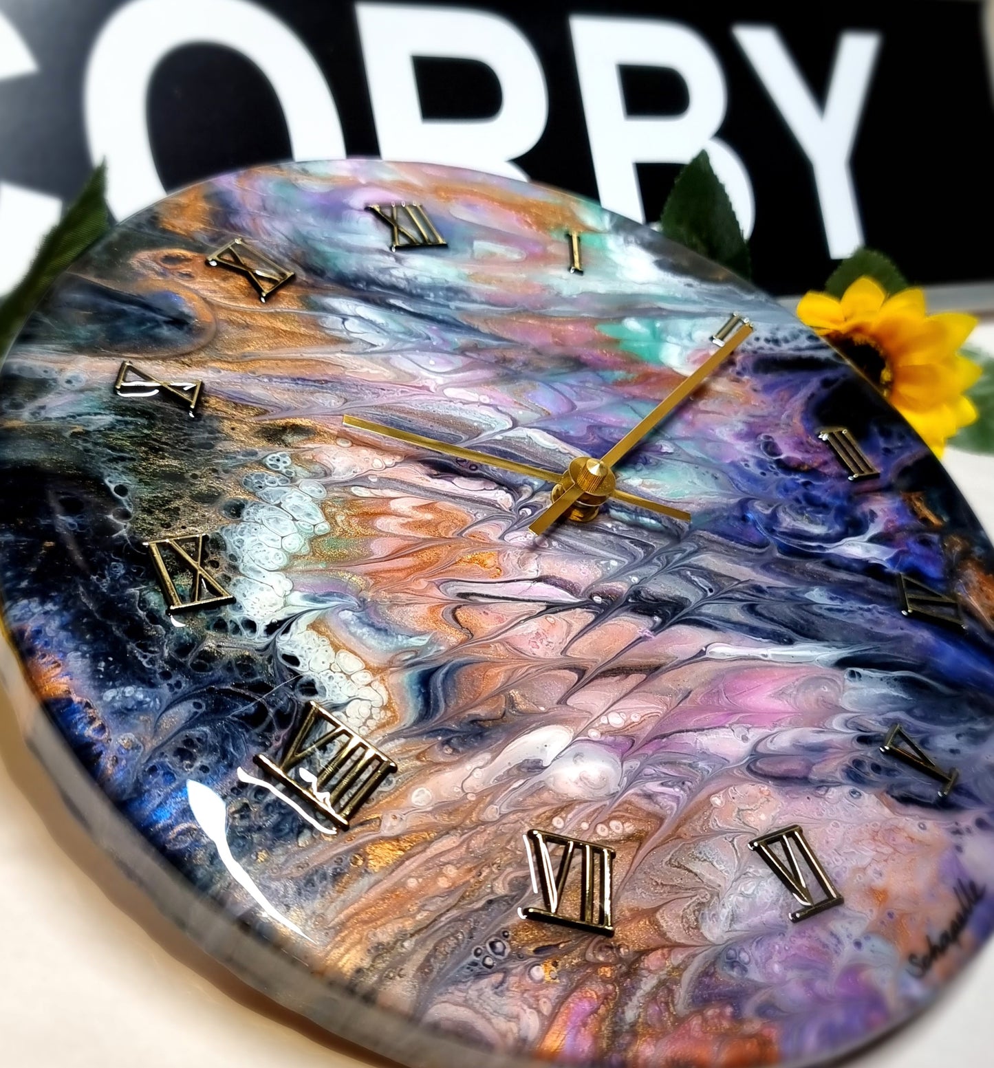 Epoxy Resin Wall Clock Regular (ab1595)