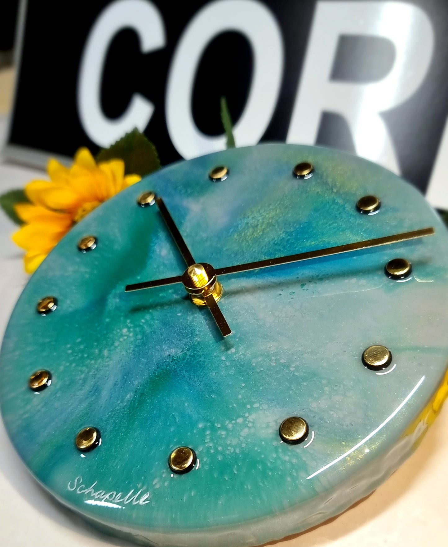 Epoxy Resin Wall Clock Small (ab1515)