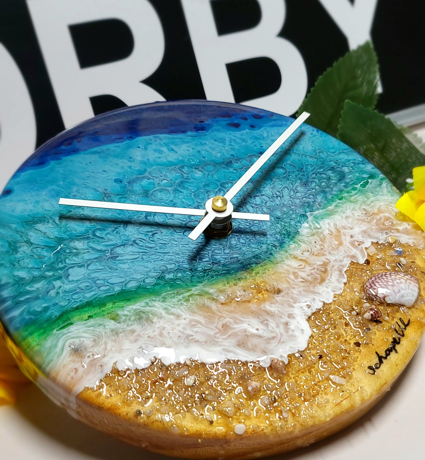 Epoxy Resin Wall Clock Small (ab1710)