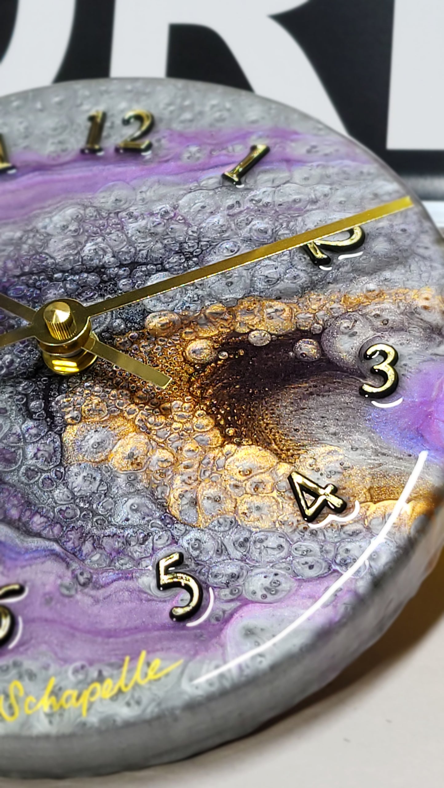 Epoxy Resin Wall Clock Small (ab1757l