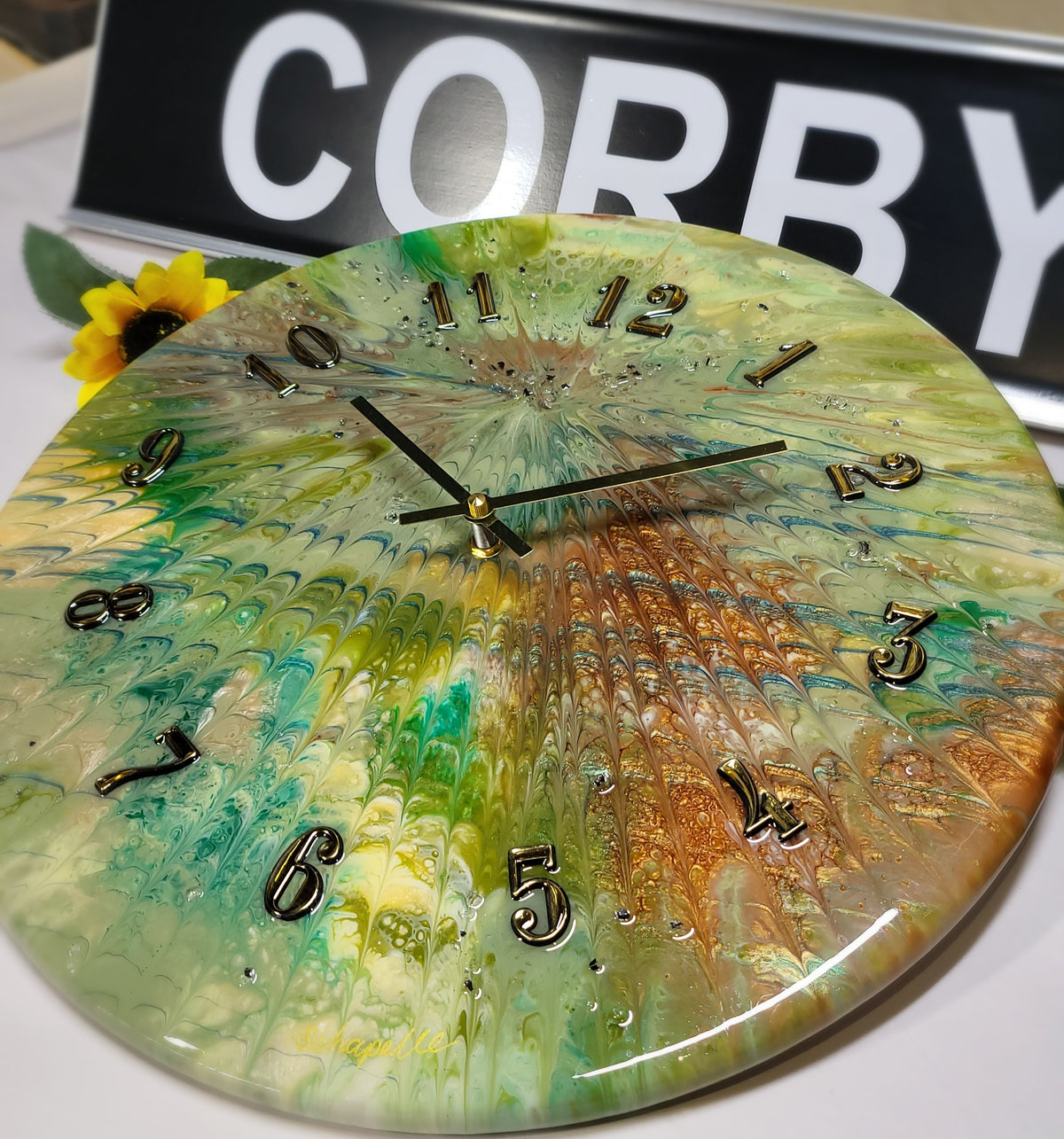Epoxy Resin Wall Clock Large (ab1774)