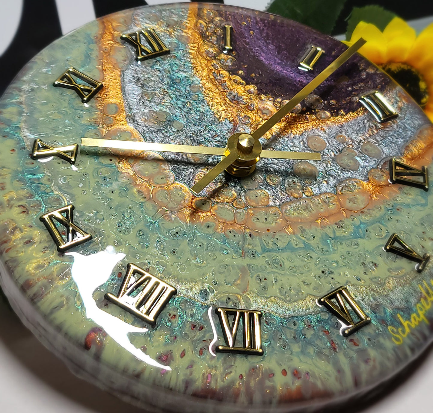Epoxy Resin Wall Clock Small (ab1744)