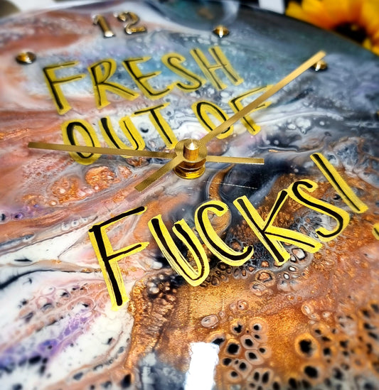 Epoxy Resin Wall Clock Regular (ab1598)