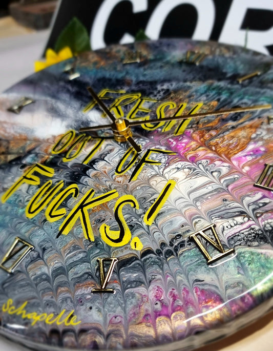 Epoxy Resin Wall Clock Regular (ab1657)