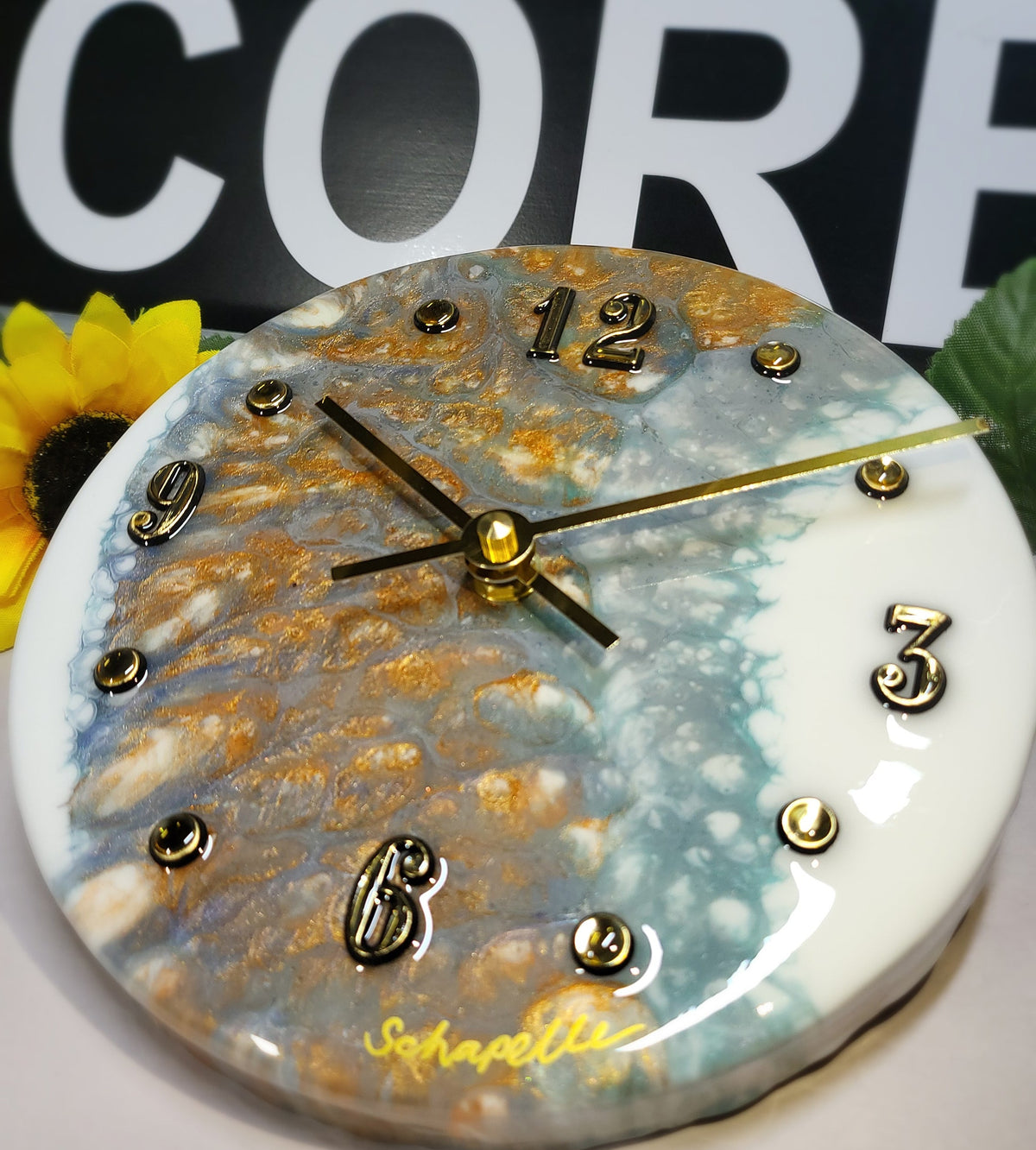 Epoxy Resin Wall Clock Small (ab1796)