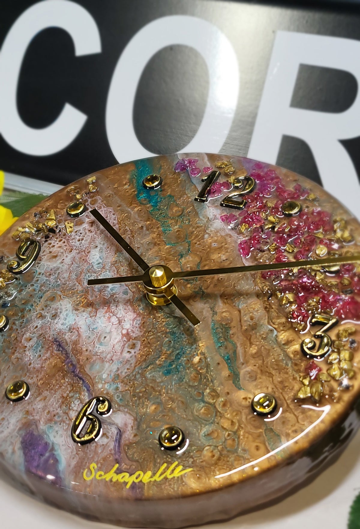 Epoxy Resin Wall Clock Small (ab1794)