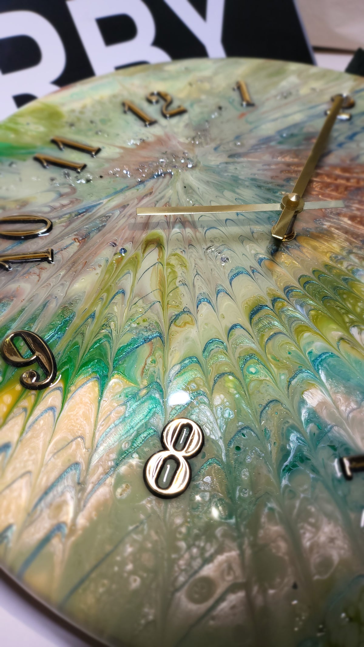 Epoxy Resin Wall Clock Large (ab1774)