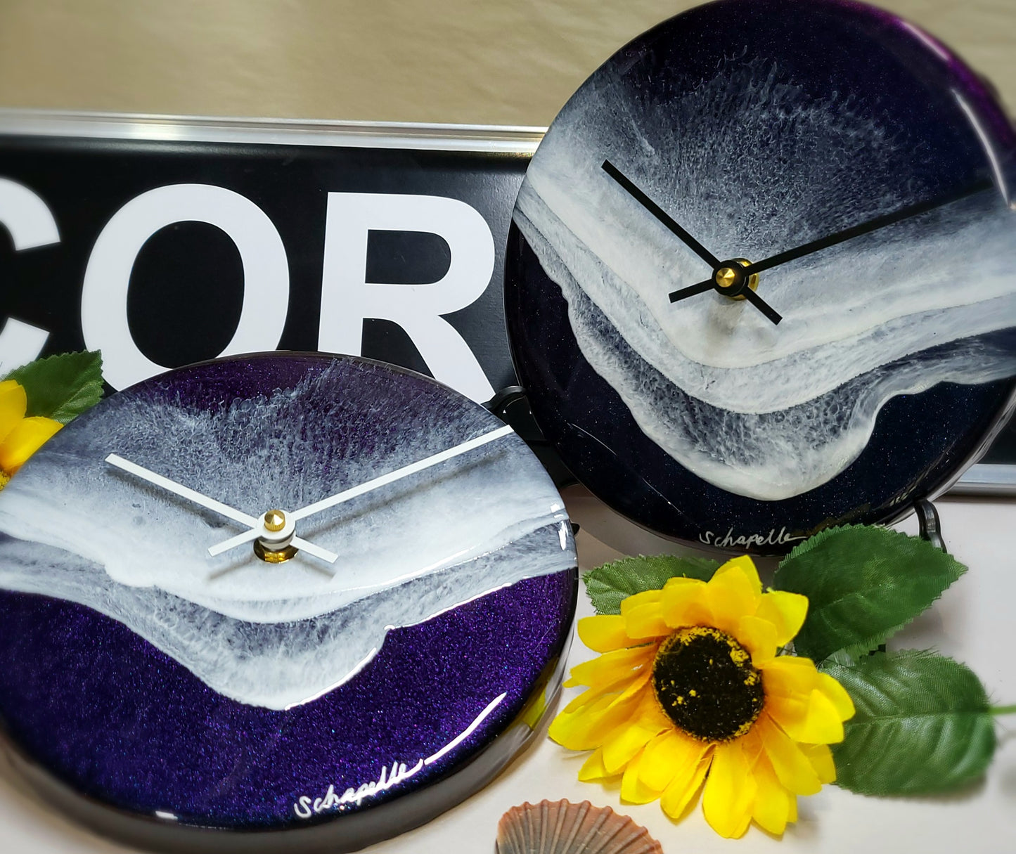 Epoxy Resin Wall Clock Small (ab1705)