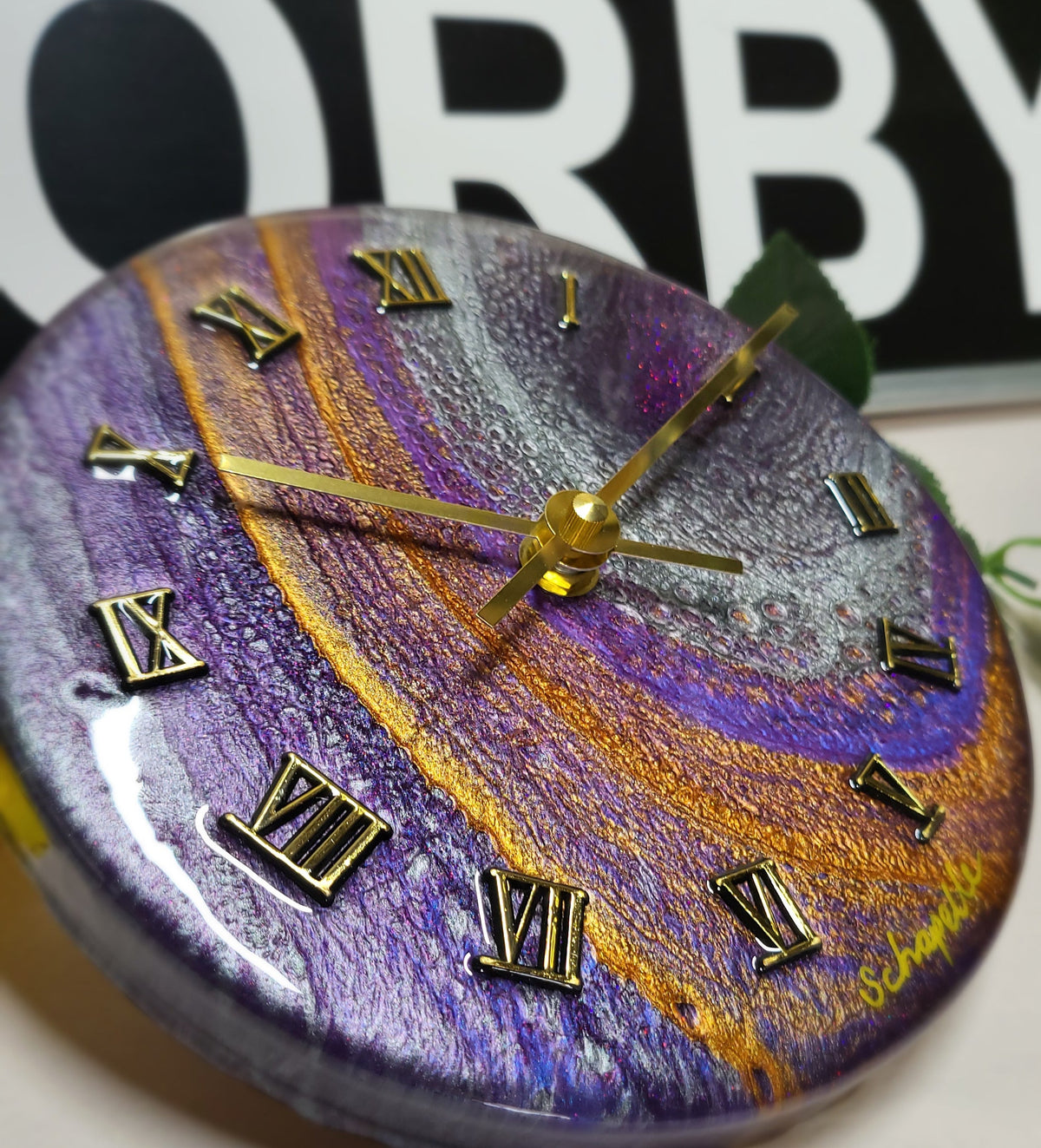 Epoxy Resin Wall Clock Small (ab1800)