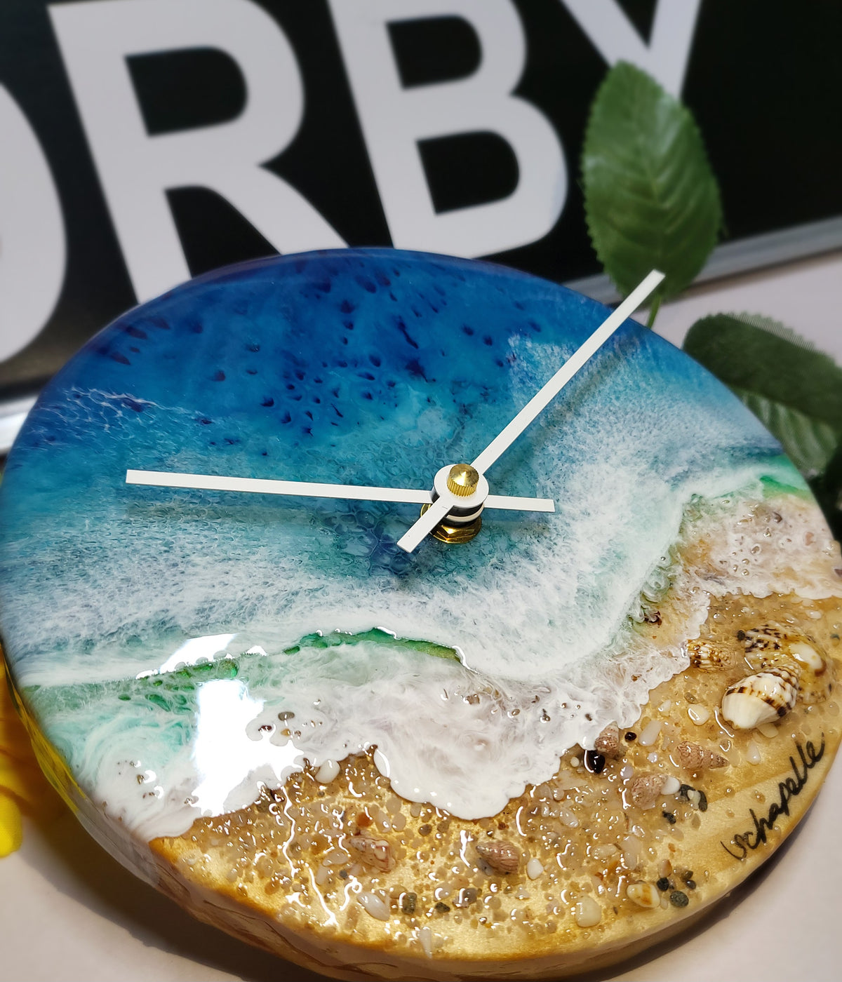 Epoxy Resin Wall Clock Small (ab1785)