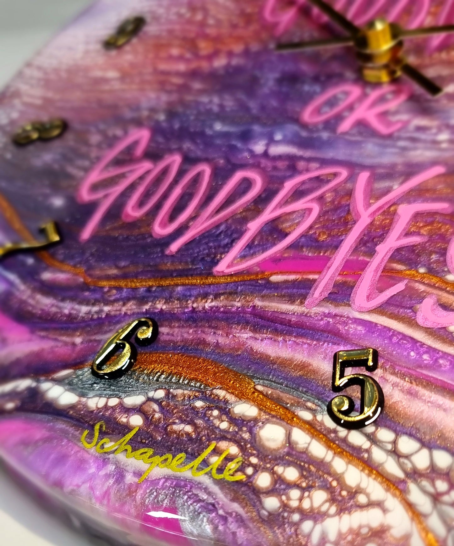 Epoxy Resin Wall Clock Regular (ab1660)