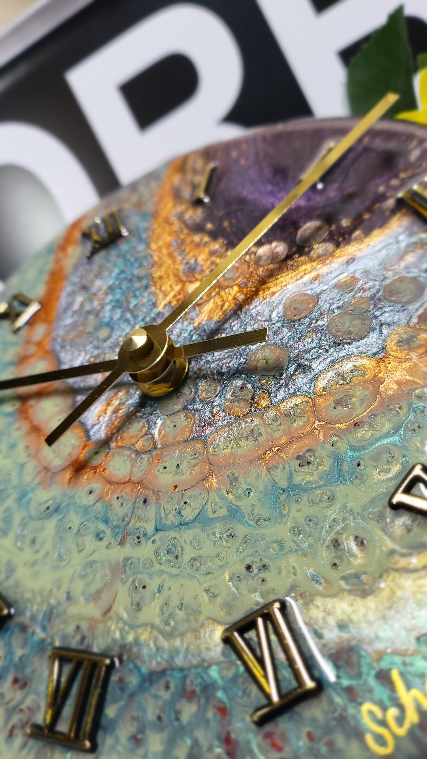Epoxy Resin Wall Clock Small (ab1744)