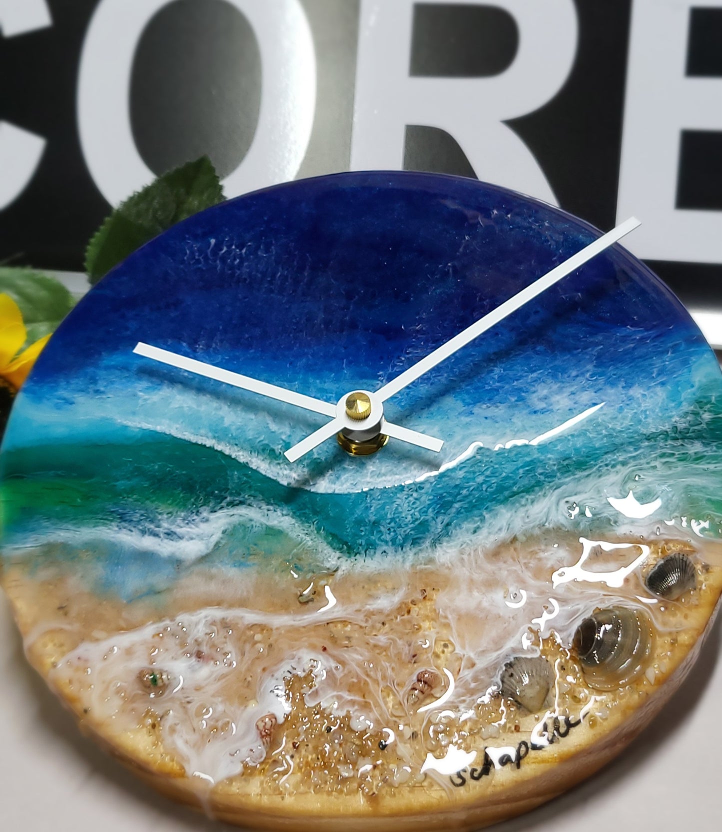 Epoxy Resin Wall Clock Small (ab1730)