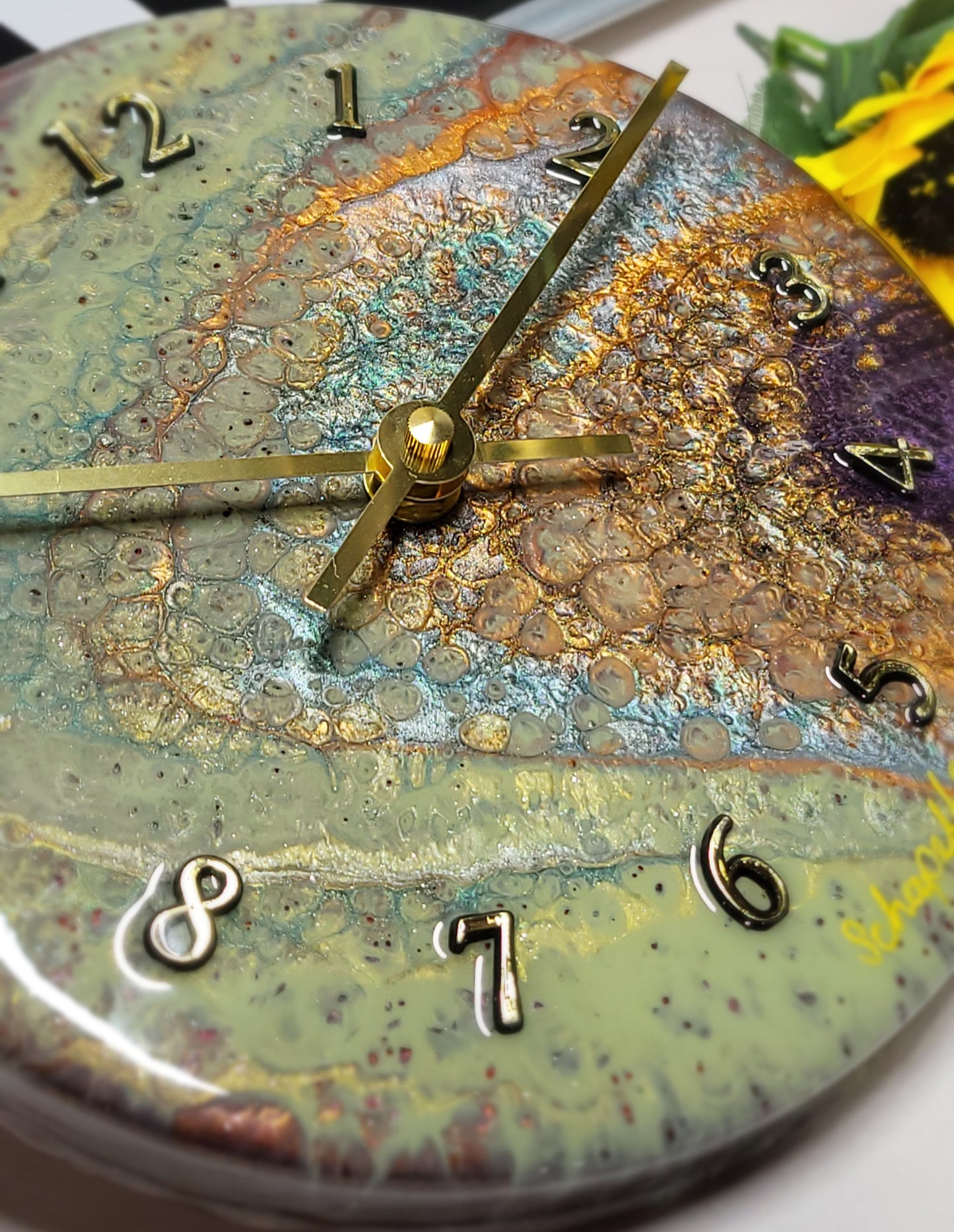 Epoxy Resin Wall Clock Small (ab1758)