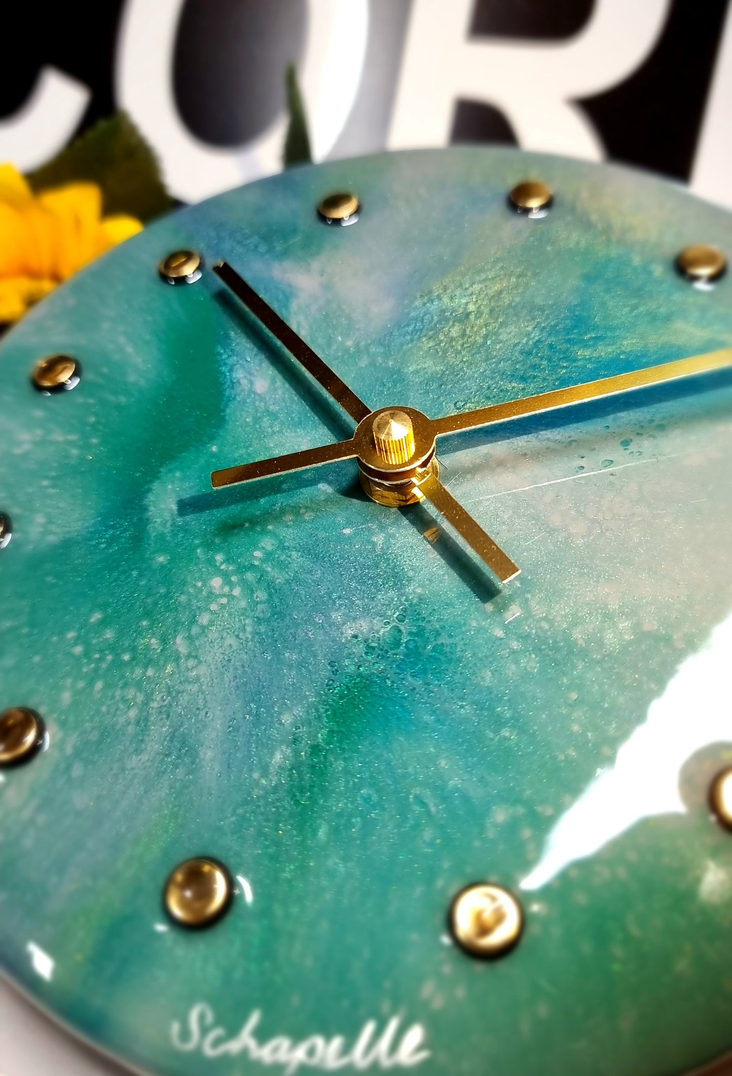 Epoxy Resin Wall Clock Small (ab1515)