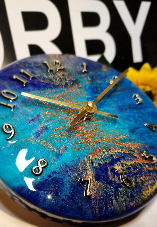 Epoxy Resin Wall Clock Small (ab1684)