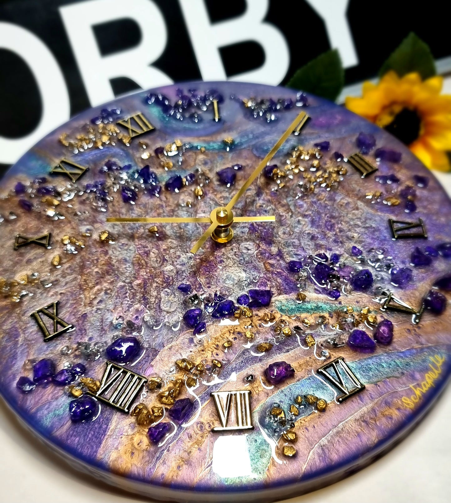 Epoxy Resin Wall Clock Regular (ab1626)