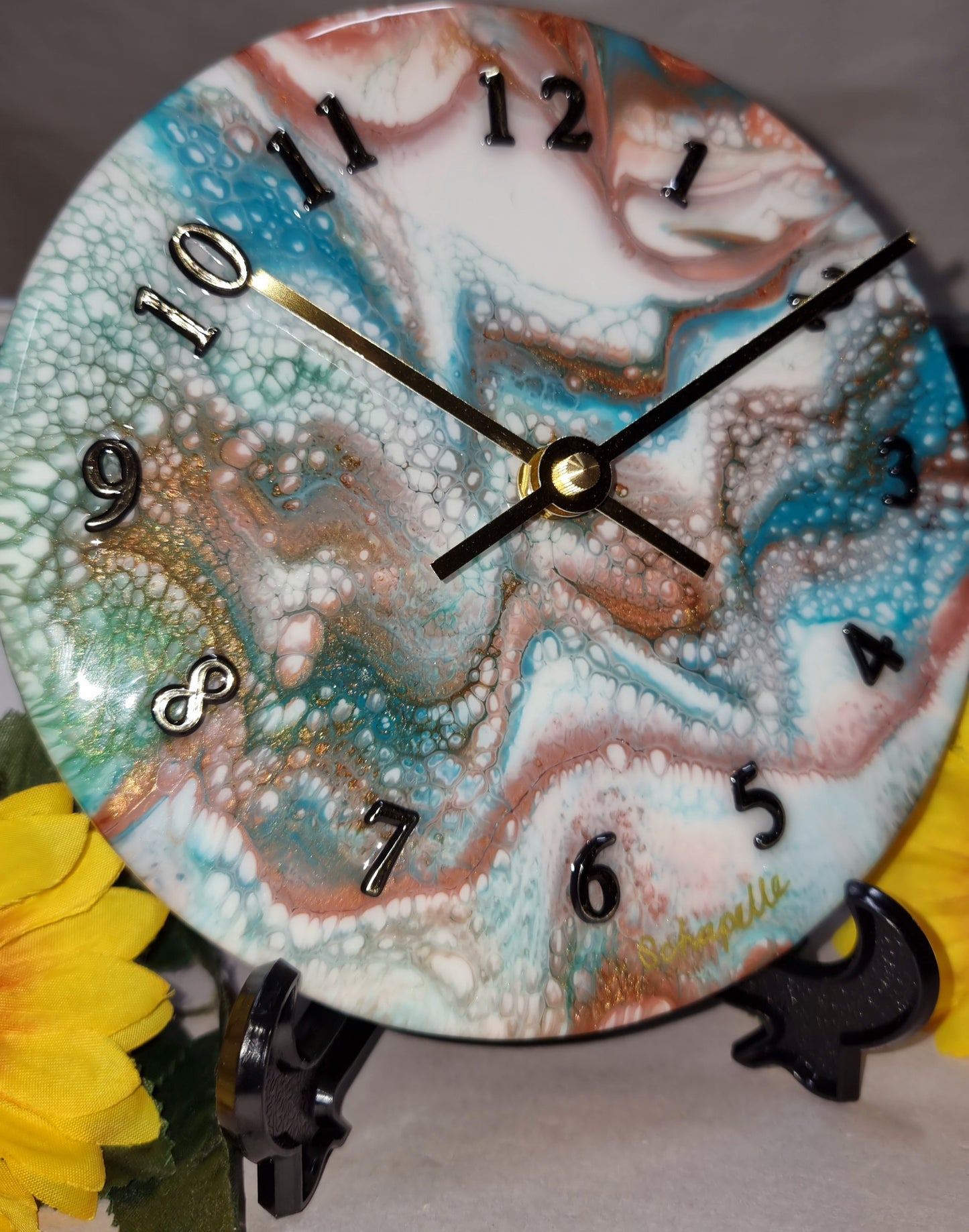 Epoxy Resin Wall Clock Small (ab1518)