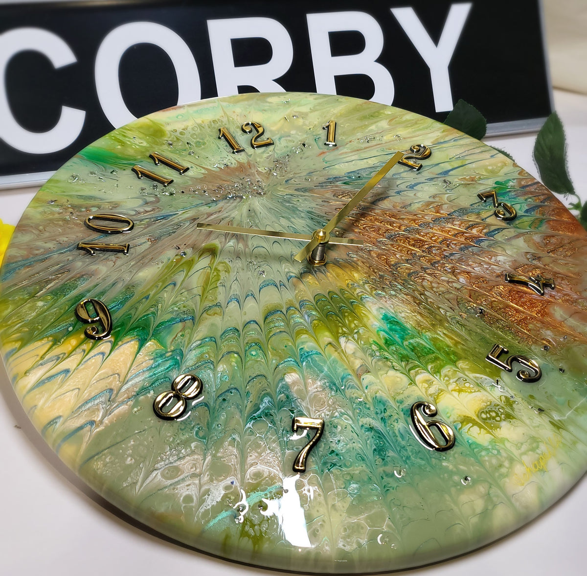 Epoxy Resin Wall Clock Large (ab1774)