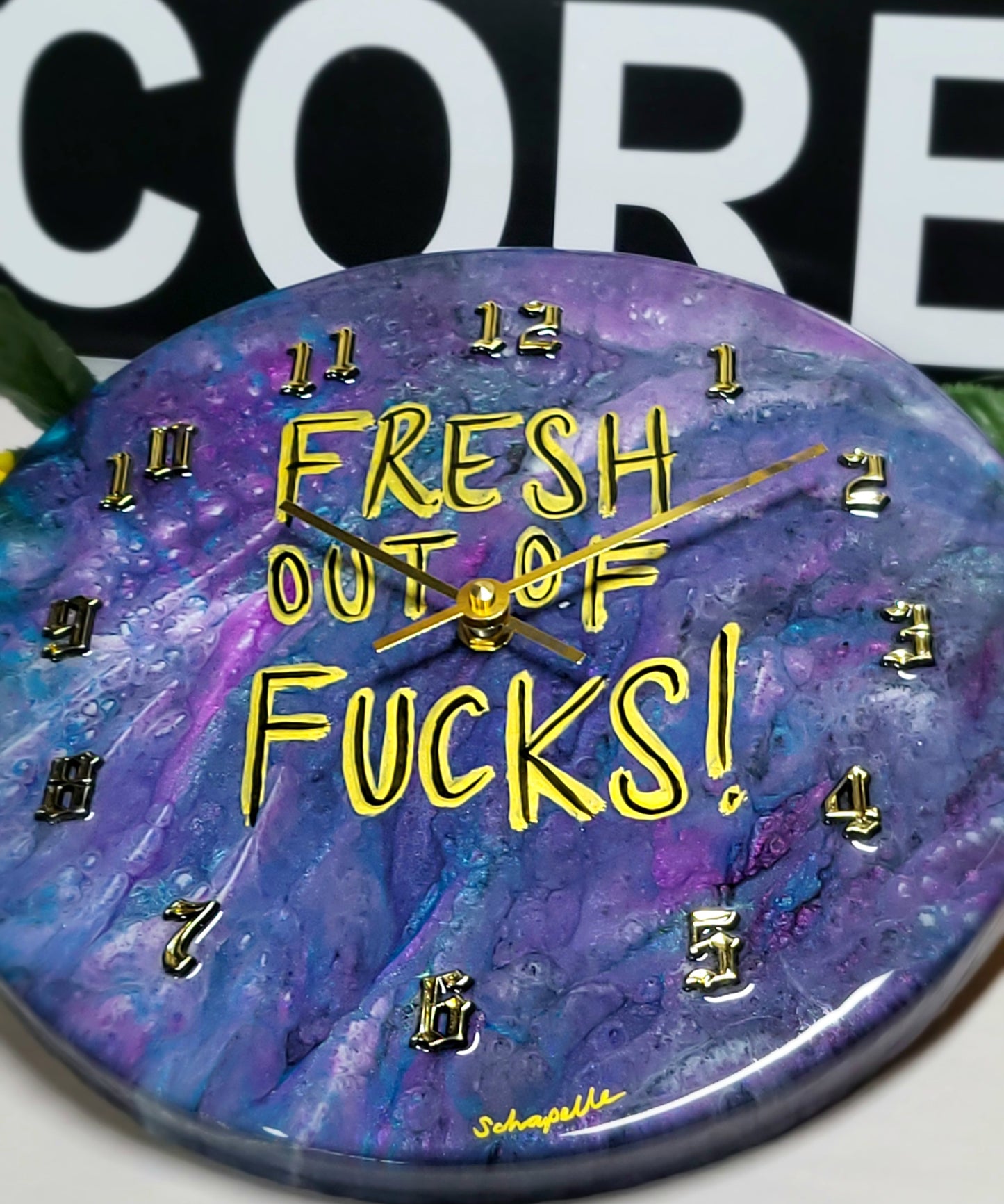 Epoxy Resin Wall Clock Regular (ab1707)