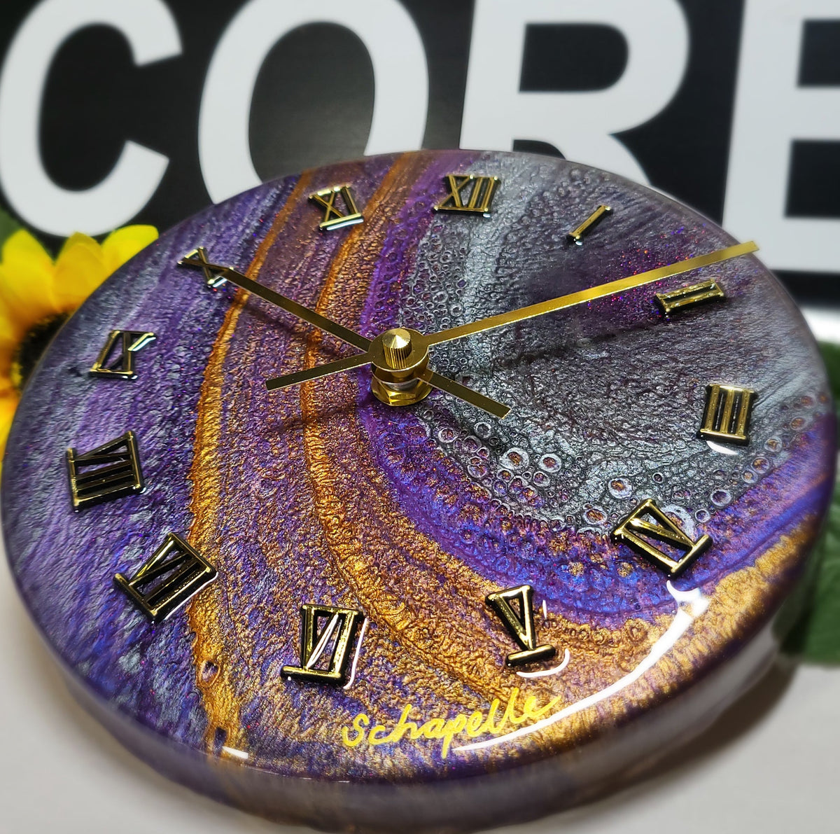 Epoxy Resin Wall Clock Small (ab1800)